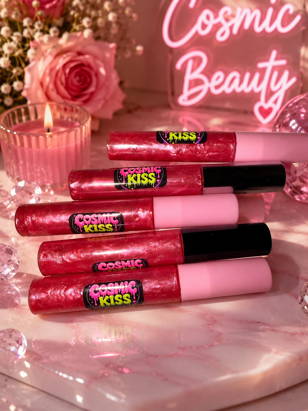Solar Glow Lip Gloss 10ML Bottle(Strawberry Cheesecake Scented)