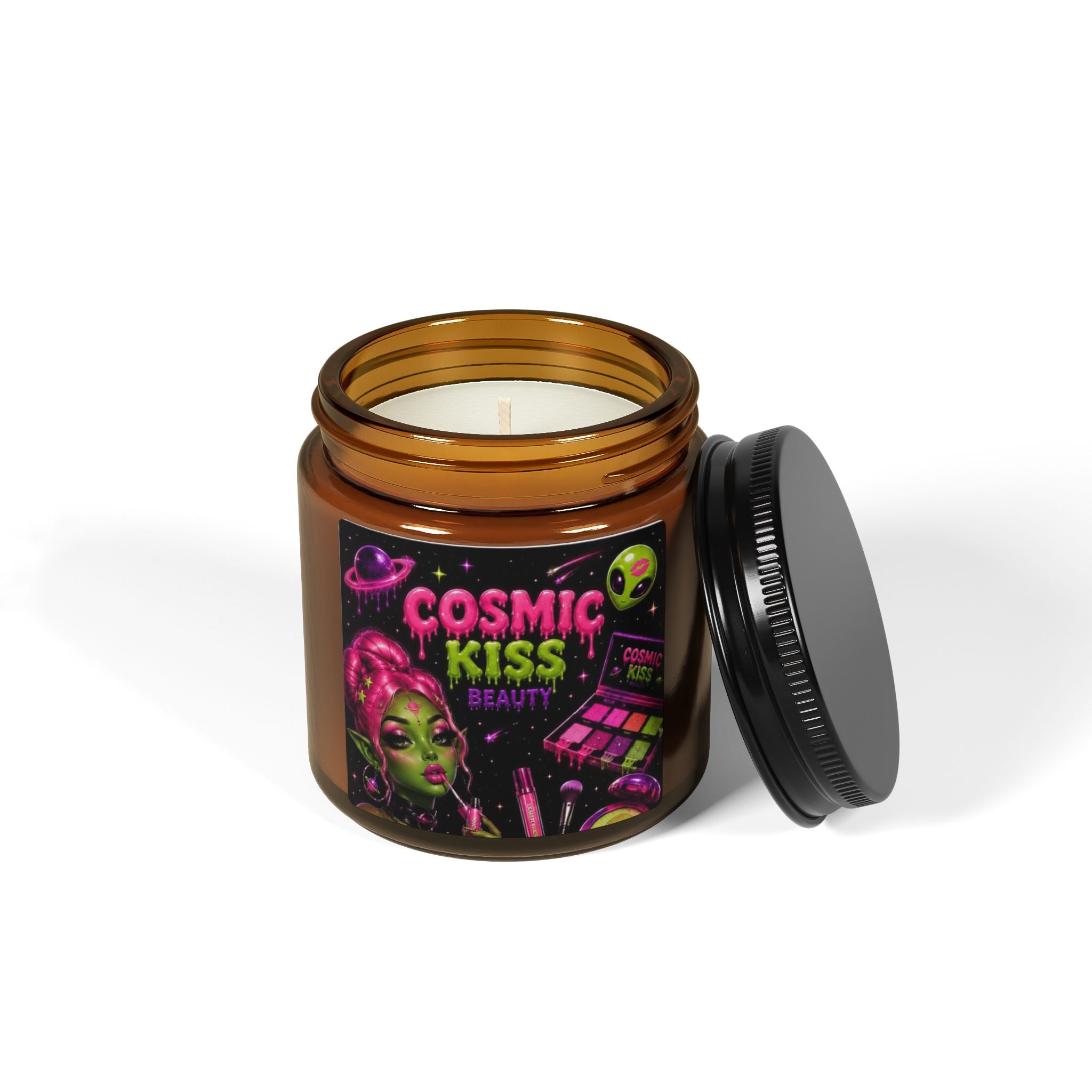 Soy Candle — 'Cosmic Kiss' Amber Jar Scented Candle