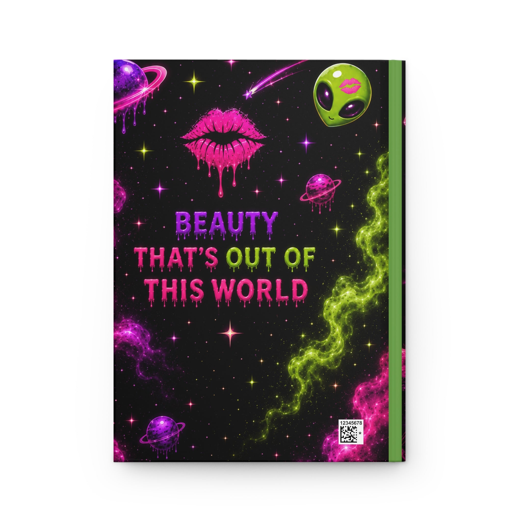 Cosmic Kiss Manifesting Journal — 'Beauty That's Out of This World' Alien Makeup Notebook