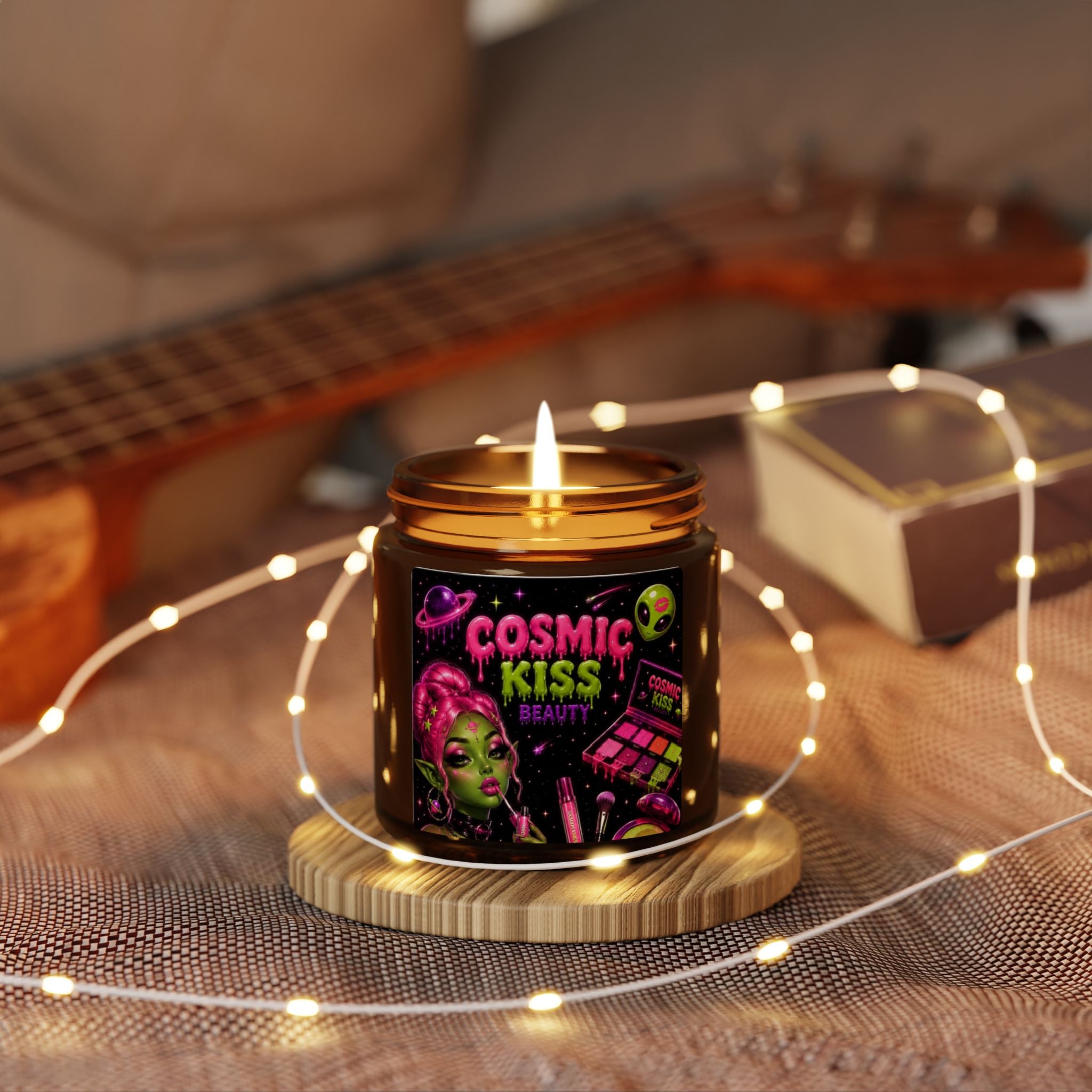 Soy Candle — 'Cosmic Kiss' Amber Jar Scented Candle