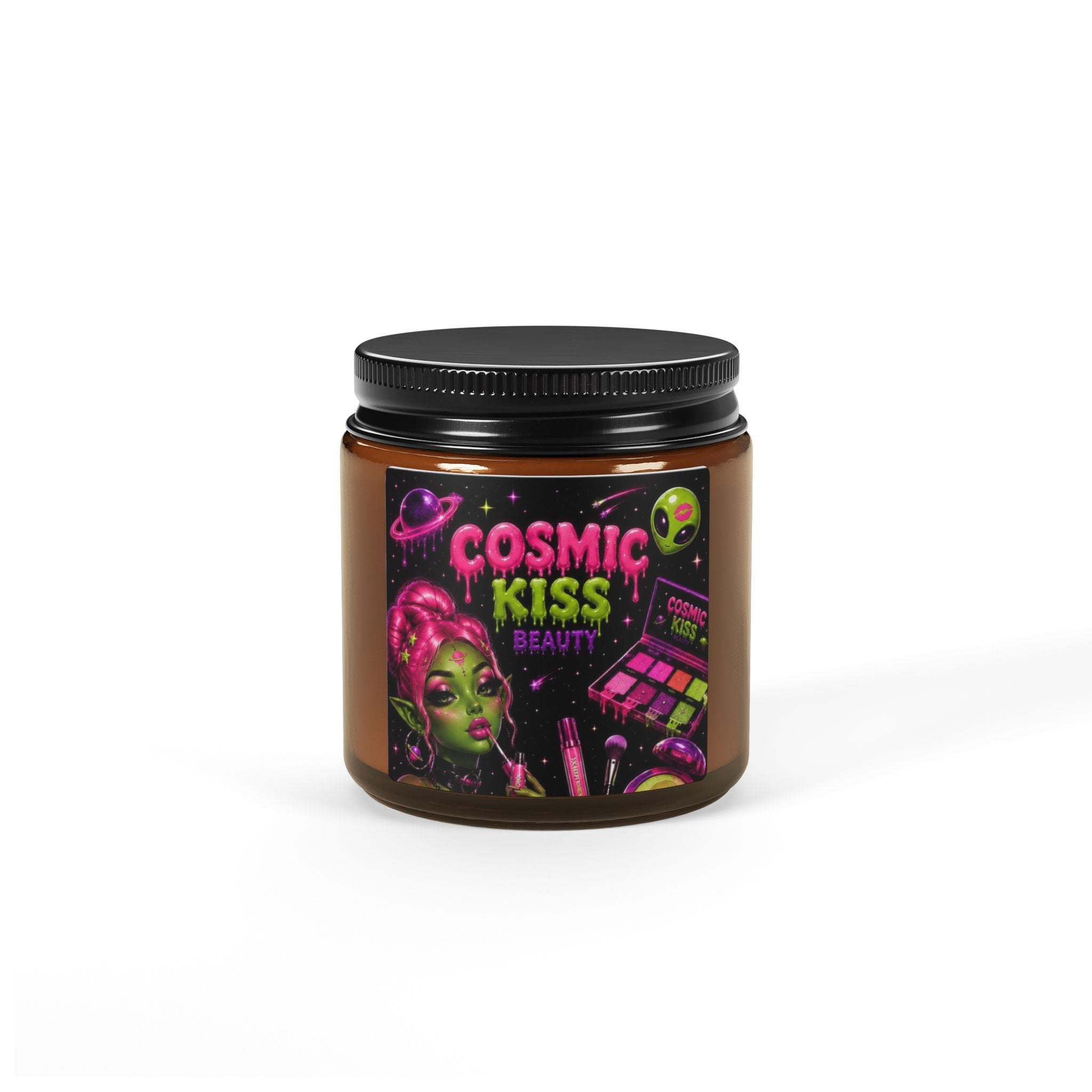 Soy Candle — 'Cosmic Kiss' Amber Jar Scented Candle